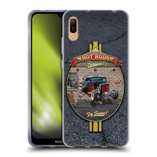 Larry Grossman Retro Collection Hot Rods Forever Soft Gel Case for Huawei Y6 Pro (2019)