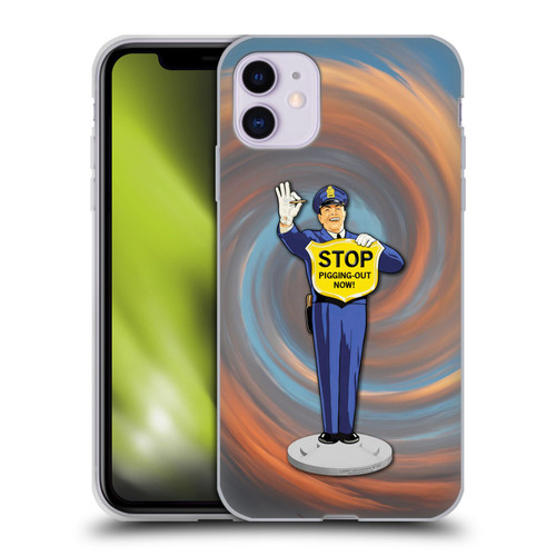 Larry Grossman Retro Collection Stop Pigging Out Soft Gel Case for Apple iPhone 11
