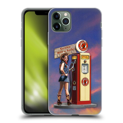 Larry Grossman Retro Collection Gasoline Girl Soft Gel Case for Apple iPhone 11 Pro Max