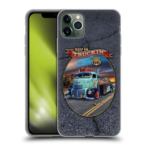 Larry Grossman Retro Collection Keep on Truckin' Rt. 66 Soft Gel Case for Apple iPhone 11 Pro Max