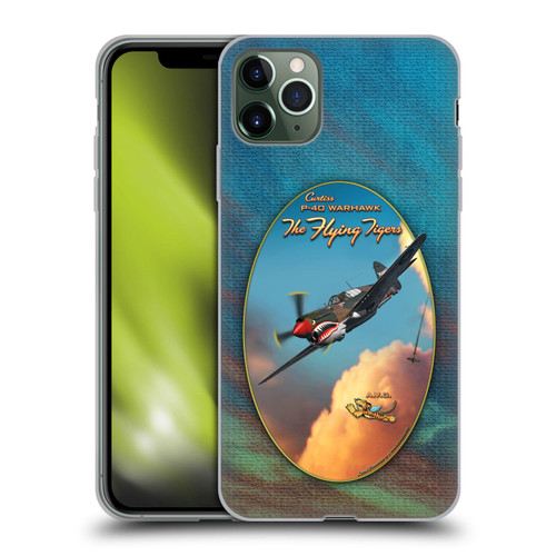 Larry Grossman Retro Collection P-40 Warhawk Flying Tiger Soft Gel Case for Apple iPhone 11 Pro Max