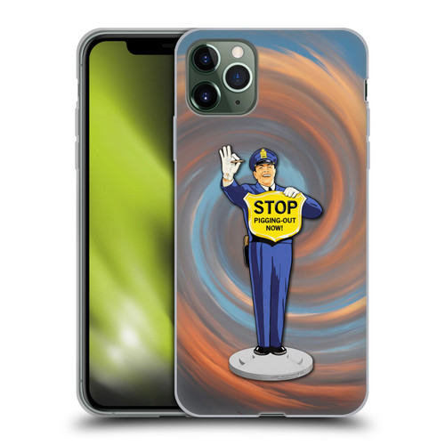 Larry Grossman Retro Collection Stop Pigging Out Soft Gel Case for Apple iPhone 11 Pro Max