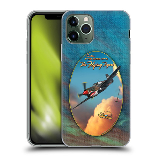Larry Grossman Retro Collection P-40 Warhawk Flying Tiger Soft Gel Case for Apple iPhone 11 Pro