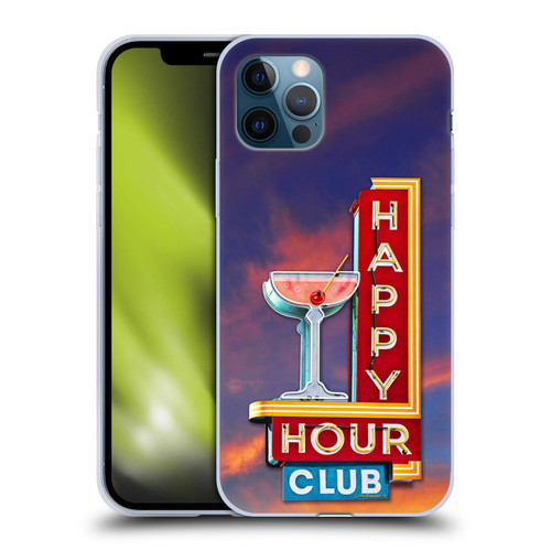 Larry Grossman Retro Collection Happy Hour Club Soft Gel Case for Apple iPhone 12 / iPhone 12 Pro