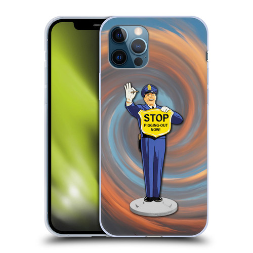 Larry Grossman Retro Collection Stop Pigging Out Soft Gel Case for Apple iPhone 12 / iPhone 12 Pro