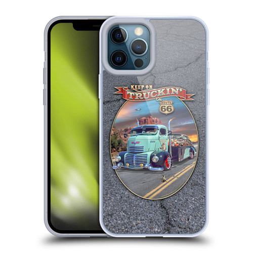 Larry Grossman Retro Collection Keep on Truckin' Rt. 66 Soft Gel Case for Apple iPhone 12 Pro Max