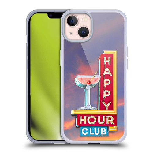 Larry Grossman Retro Collection Happy Hour Club Soft Gel Case for Apple iPhone 13