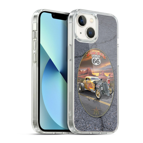 Larry Grossman Retro Collection Route 66 Hot Rod Coupe Soft Gel Case for Apple iPhone 13