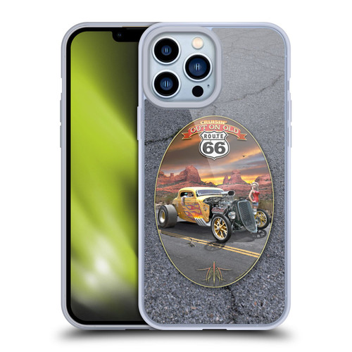 Larry Grossman Retro Collection Route 66 Hot Rod Coupe Soft Gel Case for Apple iPhone 13 Pro Max