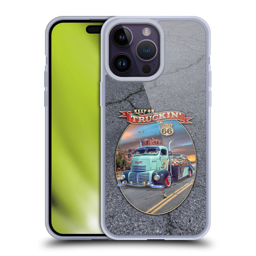 Larry Grossman Retro Collection Keep on Truckin' Rt. 66 Soft Gel Case for Apple iPhone 14 Pro Max