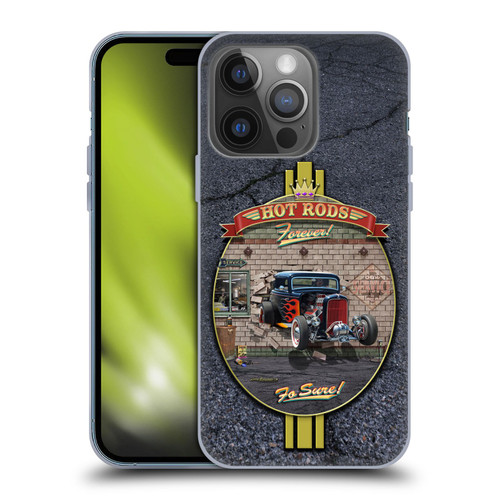 Larry Grossman Retro Collection Hot Rods Forever Soft Gel Case for Apple iPhone 14 Pro