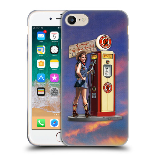 Larry Grossman Retro Collection Gasoline Girl Soft Gel Case for Apple iPhone 7 / 8 / SE 2020 & 2022
