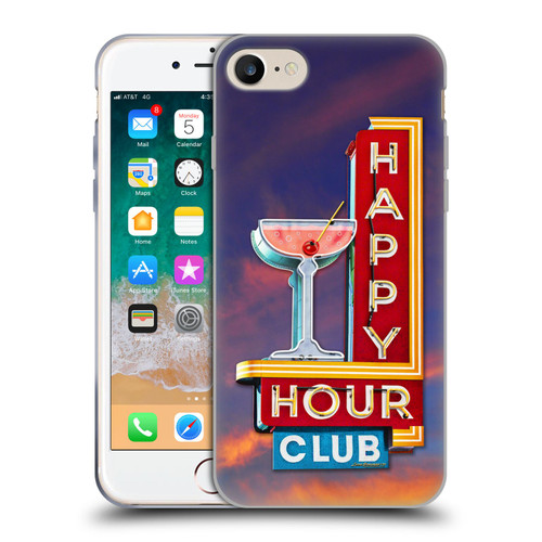 Larry Grossman Retro Collection Happy Hour Club Soft Gel Case for Apple iPhone 7 / 8 / SE 2020 & 2022