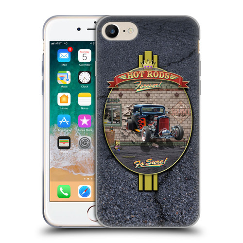 Larry Grossman Retro Collection Hot Rods Forever Soft Gel Case for Apple iPhone 7 / 8 / SE 2020 & 2022
