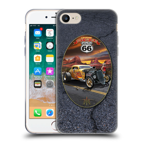 Larry Grossman Retro Collection Route 66 Hot Rod Coupe Soft Gel Case for Apple iPhone 7 / 8 / SE 2020 & 2022