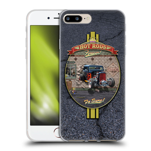 Larry Grossman Retro Collection Hot Rods Forever Soft Gel Case for Apple iPhone 7 Plus / iPhone 8 Plus