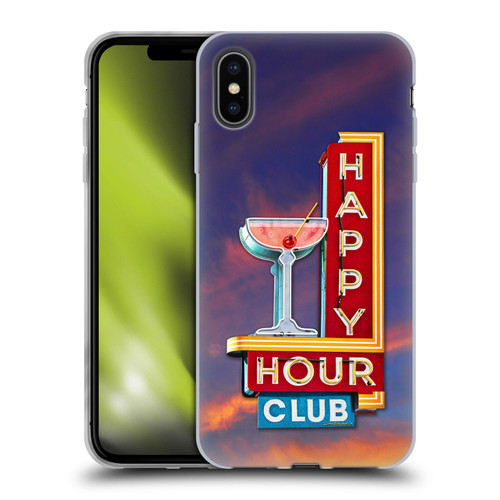 Larry Grossman Retro Collection Happy Hour Club Soft Gel Case for Apple iPhone XS Max
