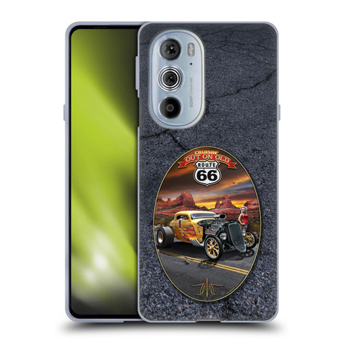 Larry Grossman Retro Collection Route 66 Hot Rod Coupe Soft Gel Case for Motorola Edge X30