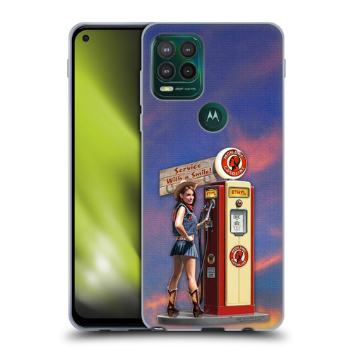 Larry Grossman Retro Collection Gasoline Girl Soft Gel Case for Motorola Moto G Stylus 5G 2021