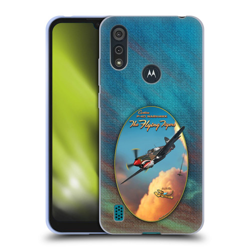 Larry Grossman Retro Collection P-40 Warhawk Flying Tiger Soft Gel Case for Motorola Moto E6s (2020)