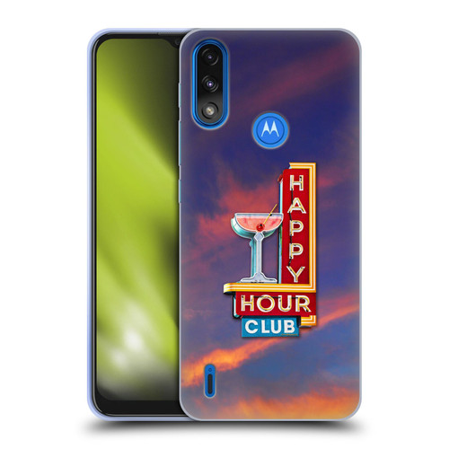 Larry Grossman Retro Collection Happy Hour Club Soft Gel Case for Motorola Moto E7 Power / Moto E7i Power