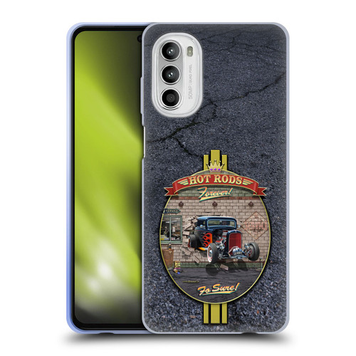 Larry Grossman Retro Collection Hot Rods Forever Soft Gel Case for Motorola Moto G52
