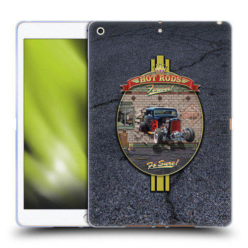 Larry Grossman Retro Collection Hot Rods Forever Soft Gel Case for Apple iPad 10.2 2019/2020/2021