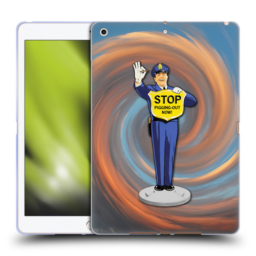 Larry Grossman Retro Collection Stop Pigging Out Soft Gel Case for Apple iPad 10.2 2019/2020/2021