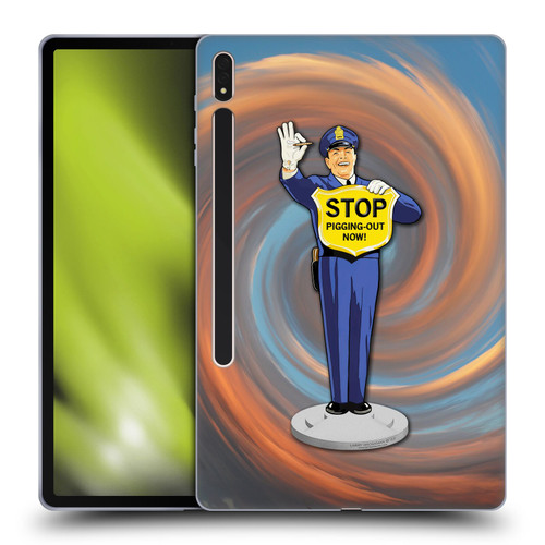Larry Grossman Retro Collection Stop Pigging Out Soft Gel Case for Samsung Galaxy Tab S8 Plus