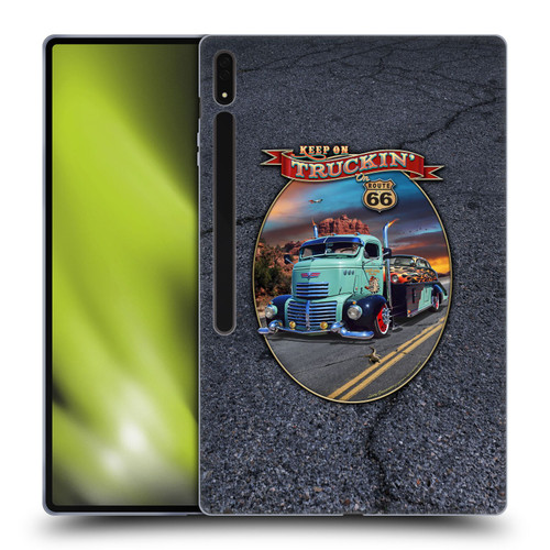 Larry Grossman Retro Collection Keep on Truckin' Rt. 66 Soft Gel Case for Samsung Galaxy Tab S8 Ultra