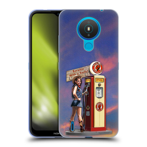 Larry Grossman Retro Collection Gasoline Girl Soft Gel Case for Nokia 1.4