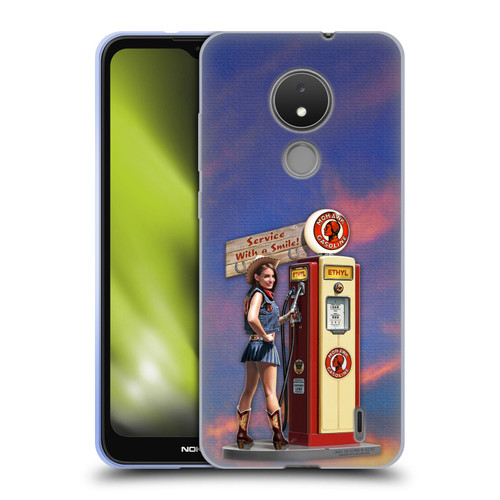 Larry Grossman Retro Collection Gasoline Girl Soft Gel Case for Nokia C21