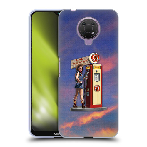 Larry Grossman Retro Collection Gasoline Girl Soft Gel Case for Nokia G10