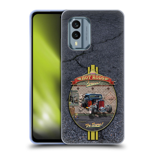 Larry Grossman Retro Collection Hot Rods Forever Soft Gel Case for Nokia X30