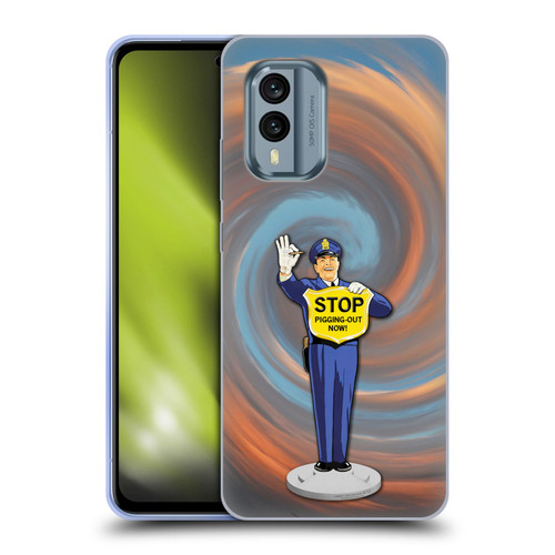 Larry Grossman Retro Collection Stop Pigging Out Soft Gel Case for Nokia X30