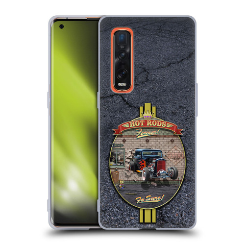 Larry Grossman Retro Collection Hot Rods Forever Soft Gel Case for OPPO Find X2 Pro 5G