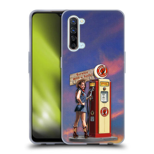 Larry Grossman Retro Collection Gasoline Girl Soft Gel Case for OPPO Find X2 Lite 5G