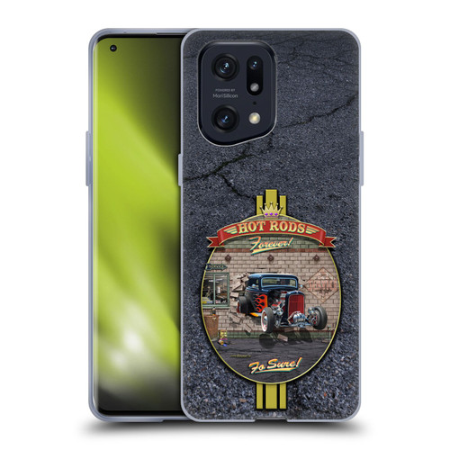 Larry Grossman Retro Collection Hot Rods Forever Soft Gel Case for OPPO Find X5 Pro