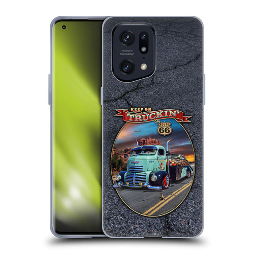Larry Grossman Retro Collection Keep on Truckin' Rt. 66 Soft Gel Case for OPPO Find X5 Pro