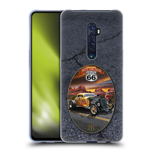 Larry Grossman Retro Collection Route 66 Hot Rod Coupe Soft Gel Case for OPPO Reno 2
