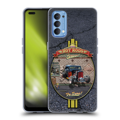 Larry Grossman Retro Collection Hot Rods Forever Soft Gel Case for OPPO Reno 4 5G