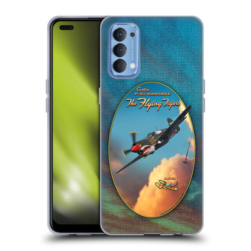 Larry Grossman Retro Collection P-40 Warhawk Flying Tiger Soft Gel Case for OPPO Reno 4 5G
