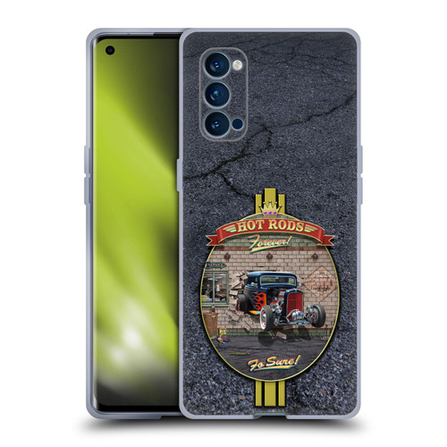 Larry Grossman Retro Collection Hot Rods Forever Soft Gel Case for OPPO Reno 4 Pro 5G