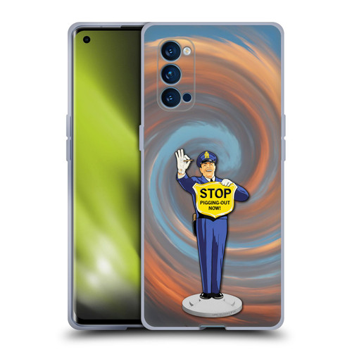 Larry Grossman Retro Collection Stop Pigging Out Soft Gel Case for OPPO Reno 4 Pro 5G