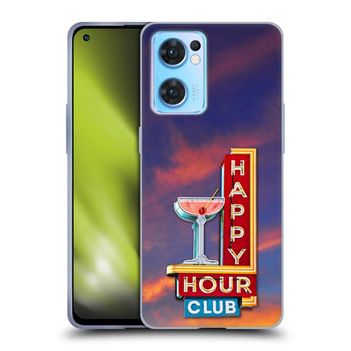 Larry Grossman Retro Collection Happy Hour Club Soft Gel Case for OPPO Reno7 5G / Find X5 Lite