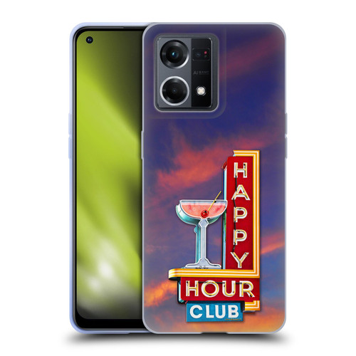 Larry Grossman Retro Collection Happy Hour Club Soft Gel Case for OPPO Reno8 4G