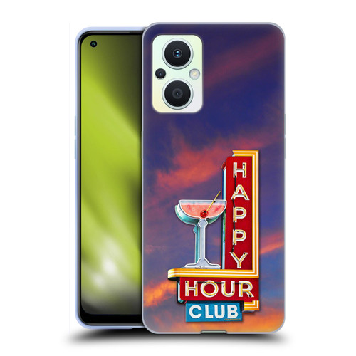Larry Grossman Retro Collection Happy Hour Club Soft Gel Case for OPPO Reno8 Lite