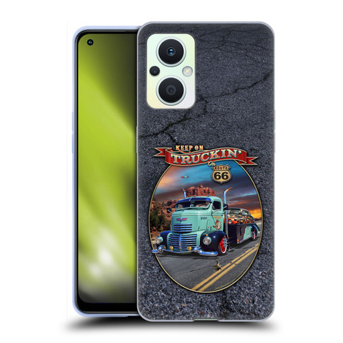 Larry Grossman Retro Collection Keep on Truckin' Rt. 66 Soft Gel Case for OPPO Reno8 Lite