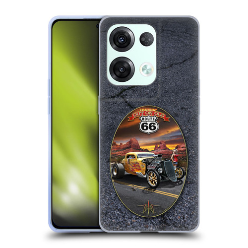 Larry Grossman Retro Collection Route 66 Hot Rod Coupe Soft Gel Case for OPPO Reno8 Pro