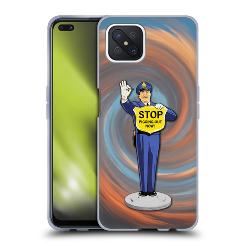 Larry Grossman Retro Collection Stop Pigging Out Soft Gel Case for OPPO Reno4 Z 5G